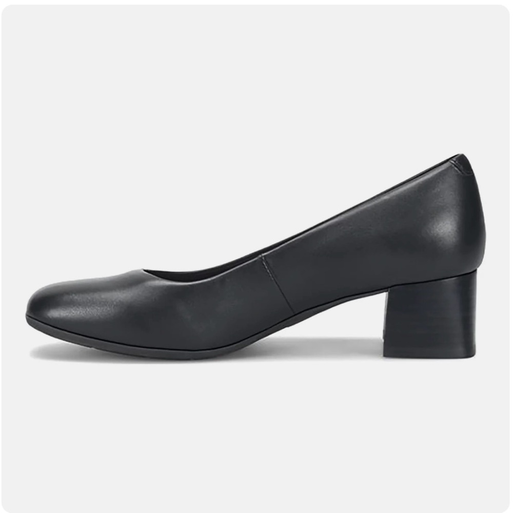 Comfortiva Black Leather Comfort Pumps Heels 7 M 38 Euro NIB - Picture 8 of 10
